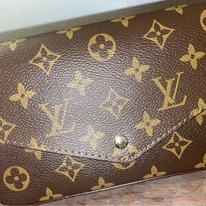 Louis Vuitton Brown and Gold Monogram Clutch